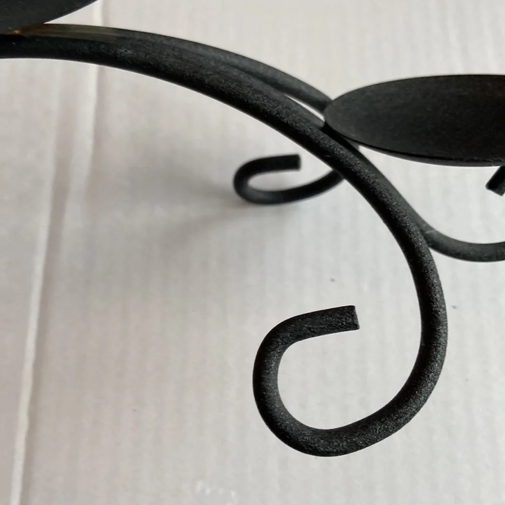 Black Iron Candle Holder